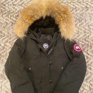 Canada Goose Black Parka with Fur Trim
